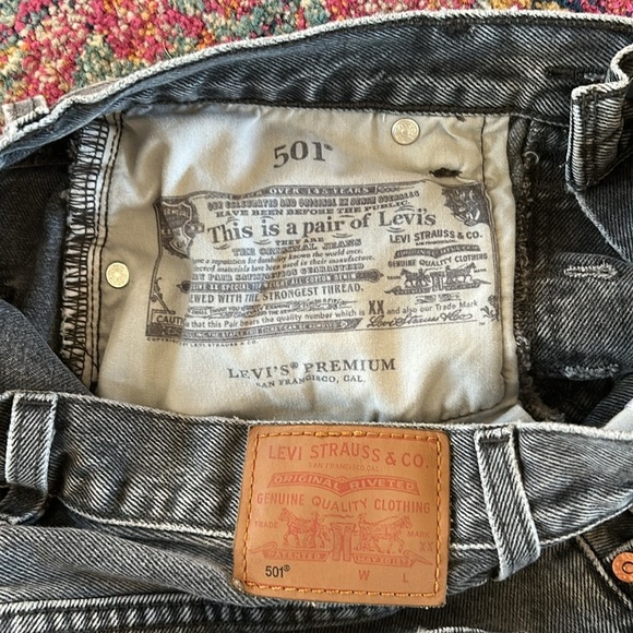 Levi's | Women’s grey Premium 501 button-fly straight leg jeans, size 24x30 - Picture 13 of 14